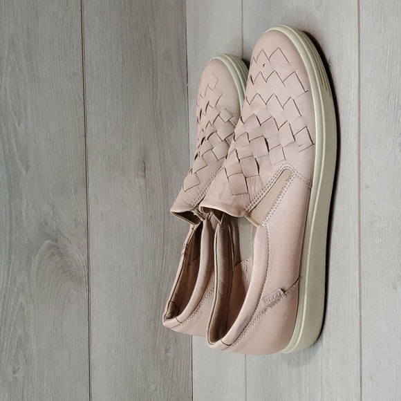 Ecco Womens Comfort Leather Loafer slide slip on shoes sz 42/11 Extra Wide - Picture 2 of 15